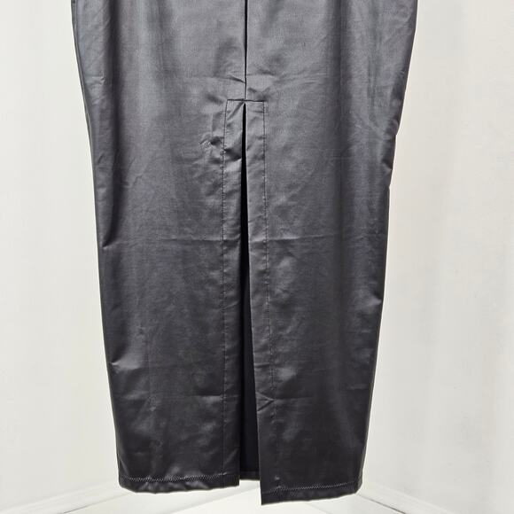 Skims Faux Leather Skirt Swim Cover-Up Long Black | Women's XL | MINOR FLAWS - Picture 6 of 16